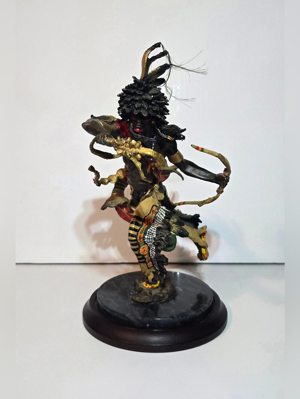 Franklin Mint Spirit Of The Raven American Bronze Sculpture 10" Vintage Figure
